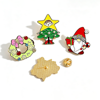 Ensemble de pin's en émail personnalisés OEM avec strass étincelants, motifs Père Noël, Arbre de Noël et dents, pin's de revers en métal pour les fêtes