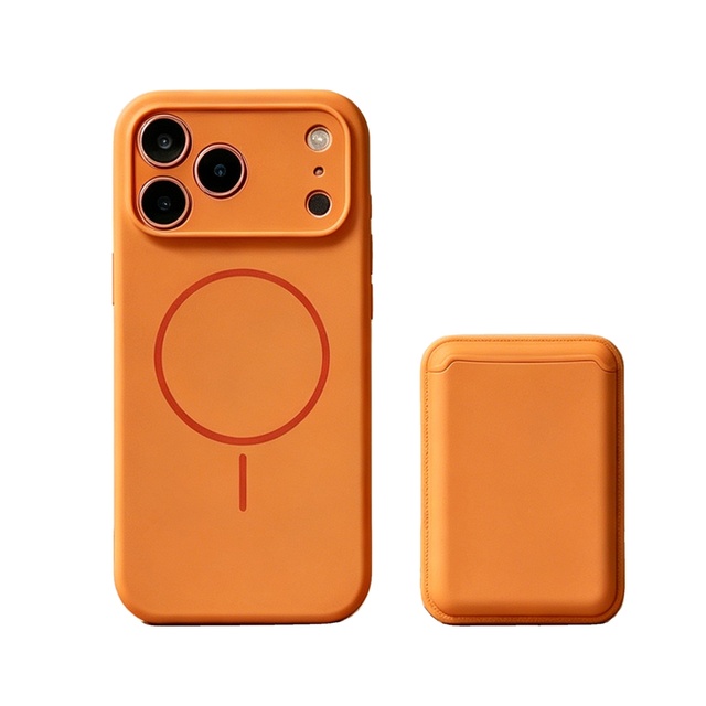 Silicone for iPhone 18 Pro Phone Case Magnetic Wallet Card Holder Shockproof Phone Cover for iPhone 18 17 16 Pro Max