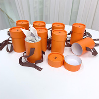 Boîtes cadeaux rigides cylindriques écologiques et recyclables personnalisées avec impression quadricolore pour les fournitures de mariage et les foulards