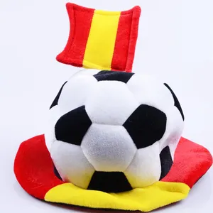 Drapeau ballon de football chapeau de fête acclamant le fan de chapeau fou fans de match de football chapeaux drôles pour la coupe du monde
