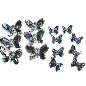 Papillon 3D en acrylique iridescent plaqué UV avec trou au dos, matériau artisanal DIY pour ornement de voiture, décoration de la maison - Product Image 5