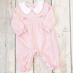 Set di <span class=keywords><strong>Abbigliamento</strong></span> Boutique per Bambina, Tutina Rosa a Righe con Colletto Peter Pan, Outfit Autunnale con Volant per Neonati e Bambini, <span class=keywords><strong>Abbigliamento</strong></span> per Bambini all'Ingrosso - Product Image 3