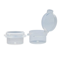 1ml 3ml 5ml 10ml Mini récipient en plastique pour crème à couvercle rabattable avec couvercle à charnière pour l'emballage d'échantillon cosmétique
