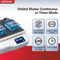 Agitateur orbital numérique compact avec minuterie moteur sans balais 40-200 trmin écran LED pour laboratoire