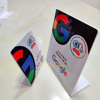 Carte de support de robinet NFC Google Review vierge imprimable personnalisé affichage de support de Table de menu NFC pour les entreprises