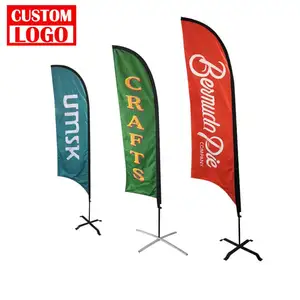 Promosi ukuran berbeda bendera pantai untuk dijual pameran dagang dan acara olahraga