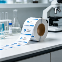 Étiquette personnalisée en vinyle pour petits flacons de 3 ml, résistante à l'eau, réfrigérable, durable, autocollante, avec logo, pour emballage de peptides