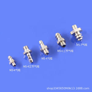 Conector de manguera de aire M5, boquilla de 4mm y 6mm, accesorios metálicos para brazo robótico, cilindro, piezas neumáticas - Product Image 5