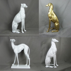 Estatua de <span class=keywords><strong>Doberman</strong></span> de Lujo, Adornos de Pie, Figura de Galgo de Resina Creativa de Tamaño Real para Decoración de Jardín, Manualidades, Esculturas de Perros - Product Image 2