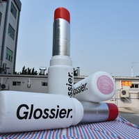 Modèle de rouge à lèvres gonflable géant personnalisé, cosmétique gonflable en PVC pour événement beauté, promotion et décoration publicitaire extérieure