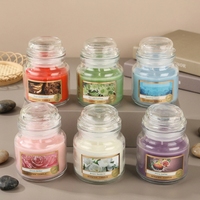 Bougie parfumée en cire de soja dans un bocal en verre, faite à la main, non toxique, luxueuse, pour la décoration de la maison, les fêtes, Diwali, les mariages, cadeau