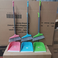 DS1404 Balai de Cuisine et Pelle à Long Manche Pliants Ensemble en Plastique