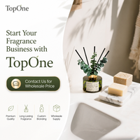 Diffuseur de parfum TopOne à la menthe sauvage et à l'eucalyptus, 6,76 oz, parfum longue durée pour salon, bureau, parfum d'ambiance écologique, coffret cadeau