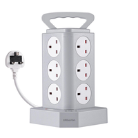 Multiprise de bureau OEM populaire avec 12 prises et interrupteur, protection contre les surtensions, tour de prise électrique
