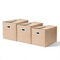Boîtes de déménagement entièrement pliables de conception allemande, sans ruban adhésif, cartons ondulés standard, construction à cinq couches, extra résistantes, personnalisées