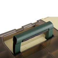 Boîte de pêche en plastique PP, étui de rangement pour leurres haute résistance, compartiment étanche, organisateur portable, conteneur pour équipement de pêche