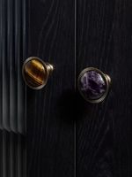 Offre Spéciale : Poignées de Meuble de Cuisine en Laiton Massif Style Antique, Boutons de Meuble en Cristal, Poignée Ronde Coquillage, Bouton de Tiroir en Pierre Naturelle Marbre