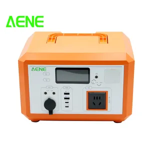 AENE 180Ah 600Wh USB Tipo-C DC AC 600W Banco de batería de litio Estación de energía portátil para paquete de energía portátil