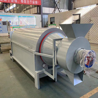 Séchoir à tambour rotatif à séchage rapide 3KW Séchoir rotatif chauffé électriquement de grande capacité pour granulés de biomasse de sciure de bois