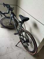 Vélo de route Lanling 700C, coupe-vent, compétition, 18 vitesses, guidon tombant, frein à disque, alliage d'aluminium, vélo de ville, vélo de course, cadre rigide