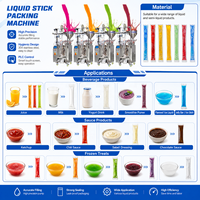 Machine d'emballage VFFS pour sachets de sauce, purée, lait de soja, ketchup, gelée de fruits, et produits surgelés (freeze pop)