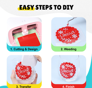 Likcut S501 Stepper Motor <strong>Vinyl</strong> Cutter Permanent <strong>Vinyl</strong> Bundle (Pack)-4.5in X 6ft <strong>Vinyl</strong> 8 Rolls - Product Image 5