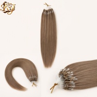 Extensions de cheveux humains OEM/avec micro-anneaux pré-collés, qualité 12A, vierges européennes brutes, double tirage, ondulation naturelle, tissage machine, vente en gros