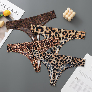 Perizoma da donna in maglia ODM in seta ghiaccio, tinta unita con stampa leopardata, traspirante, a vita bassa, stile sottile, sexy, di qualità export, taglie forti - Product Image 4