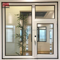 Ventana Abatible de PVC con Doble Acristalamiento y Marco de UPVC con Vidrio Templado para Hoteles