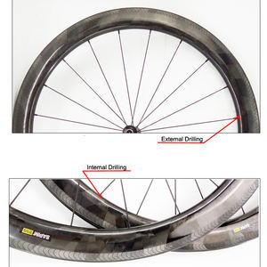 SoarRocs-Llanta de bicicleta de carretera de carbono ultraligera, superficie de mariposa, 700C, 26mm de ancho, 35/38/40/45/50/60mm de profundidad, freno en V tubular - Product Image 6