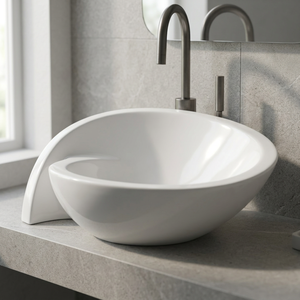 อ่างล้างหน้า lavabo พอร์ซเลนทรงกลมสำหรับห้องครัวห้องน้ำบ้านเซรามิคสุขภัณฑ์อ่างล้างหน้าอินเดีย - Product Image 2