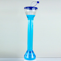 Gobelets jetables en plastique PET ondulés pour boissons glacées, avec pailles courbées, impression personnalisée, longs couvercles et pailles pour fêtes, vente en gros
