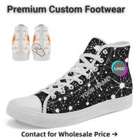 Chaussures B2B : Baskets de marche en toile confortables pour hommes avec motifs personnalisés, ainsi que des chaussures de sport montantes décontractées – Faible MOQ
