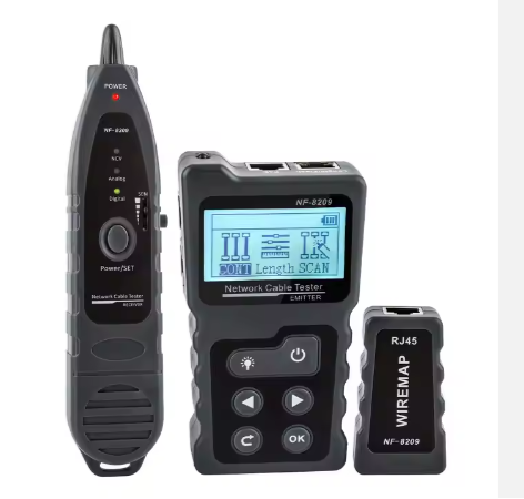 Newest Fiber Optic Equipment Handheld STP UTP LAN Cable Tester NF-8209 Wire Tracer Fault Locator with NCV