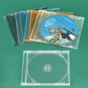 SUNSHING 10.4mm Single Clear CD Jewel Case with Assembled Black Tray DVD Disc <b>Storage</b> Case PS1 Game Protection Replacement - Product Image 1
