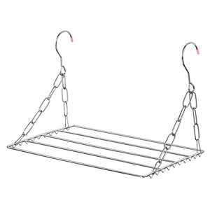 Kaiwang Stainless Steel Sock Rack 100 Clips Rectangle Hook Type Rust Resistant Clothes Drying Rack For Balcony Indoor Use - Product Image 2