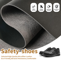 Cuir microfibre souple de 1,2 mm léger et durable pour chaussures de sécurité, imperméable, résistant aux déchirures, cuir PU certifié