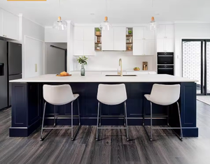 Meubles de cuisine modernes en bois noir laqué de haute qualité, modulaires, abordables et luxueux, pour cuisine complète haut de gamme - Vente en gros - Product Image 5