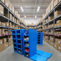 PP-Hohlplatten-Vorderöffnungsboxen, recycelbare, stapelbare Lagerbehälter, Kunststoff-Wellpappe-Kommissionierboxen für Kleidung und Socken