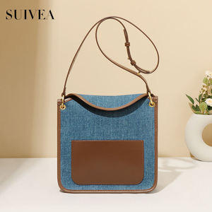 กระเป๋าแฟชั่นผู้หญิงดีไซน์เฉพาะกลุ่มกระเป๋าผ้ายีนส์ตะวันตกแบบเรียบง่ายแนววินเทจ - Product Image 3