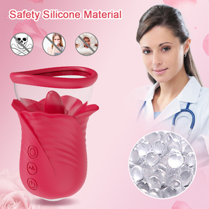 Masturbatore per Lesbiche che Imita il Sesso Orale per Stimolare Clitoride e Punto G, Vibratore a Forma di Rosa - Product Image 6