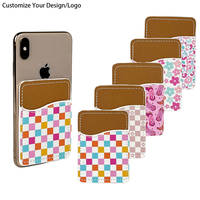 Dompet Kartu Kredit Motif Kotak-Kotak Crazybison Grosir/Kustomisasi, Desain Terbuka, Dompet Ponsel untuk Penggunaan Sehari-hari 10x7cm Tebal 3mm