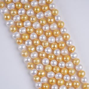 Perlas Sueltas Blancas de Agua Dulce Naturales de 9-10 mm, Material para Joyería Hecha a Mano, Perlas Dispersas sin Taladrar, Perlas Desnudas al por Mayor - Product Image 4