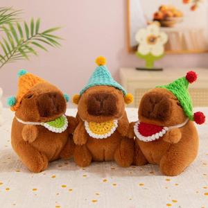Gantungan Kunci Rajutan Capibara Buatan Tangan, Mainan Hewan Rajutan Lucu untuk Hadiah Ulang Tahun, Gantungan Kunci Boneka Capibara - Product Image 5