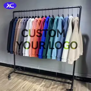 Wholesale 500 Gsm Heavyweight 100% Cotton Hoodie Pullover Sweatshirt Men Hoodies Oversized Custom Women Hoodies