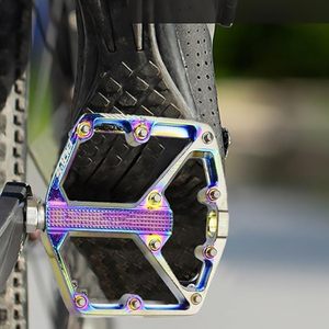 Pedales de Bicicleta Universales Zhuifeng de Aleación de Aluminio Ultraligeros, Antideslizantes, con Rodamientos QS-<span class=keywords><strong>BBP</strong></span>-01 para Bicicletas de Montaña y Carretera - Negro/Arcoíris - Product Image 6