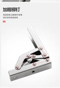 บานพับตู้เหล็กแบบไม่มีร่อง 90 องศา สำหรับประตูบานเลื่อนแบบพับได้ ติดตั้งง่าย พร้อมบัฟเฟอร์ สำหรับเฟอร์นิเจอร์ห้องครัว/ห้องนั่งเล่น - Product Image 2