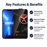 Protection d'écran en verre trempé 2.5D anti-statique et anti-poussière ESD pour 16 17 18Pro Fold, protection de téléphone portable anti-choc, De Pantalla