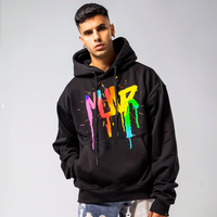 Sweat-shirts et pulls à capuche pour hommes en taille plus, avec logo personnalisé brodé, en molleton 100% coton, coupe ample