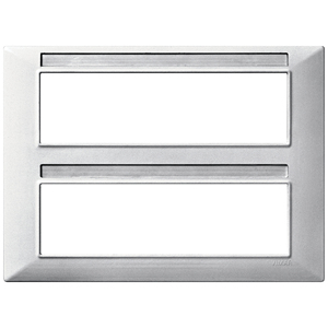 Vimar Wall <b>Switch</b> Plate Silver 25.5x29.5mm 1.1mm Thickness Double Gang - Product Image 1